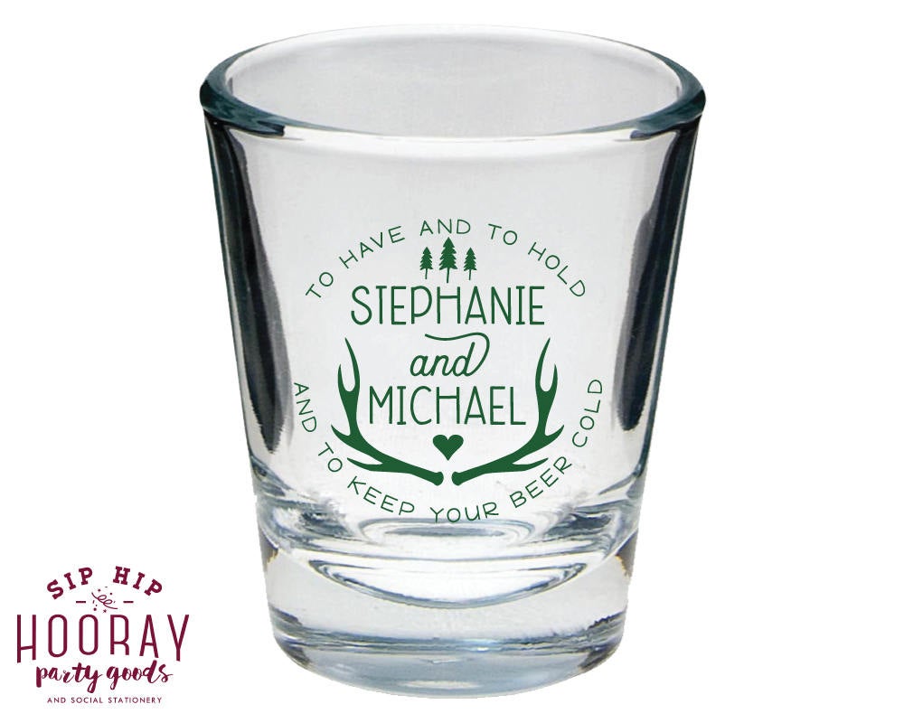 To Have and To  Hold Wedding Shot Glasses #1715