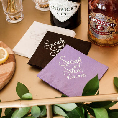 Wedding Wreath Beverage Napkins