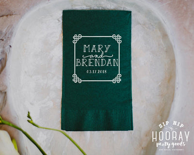 Personalized Irish Wedding Guest Towels #1838