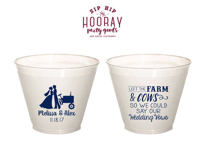 Barn Wedding 9oz Wine Cups #1876