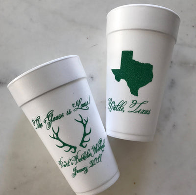 Rustic Deer Antler Foam Cups #1885