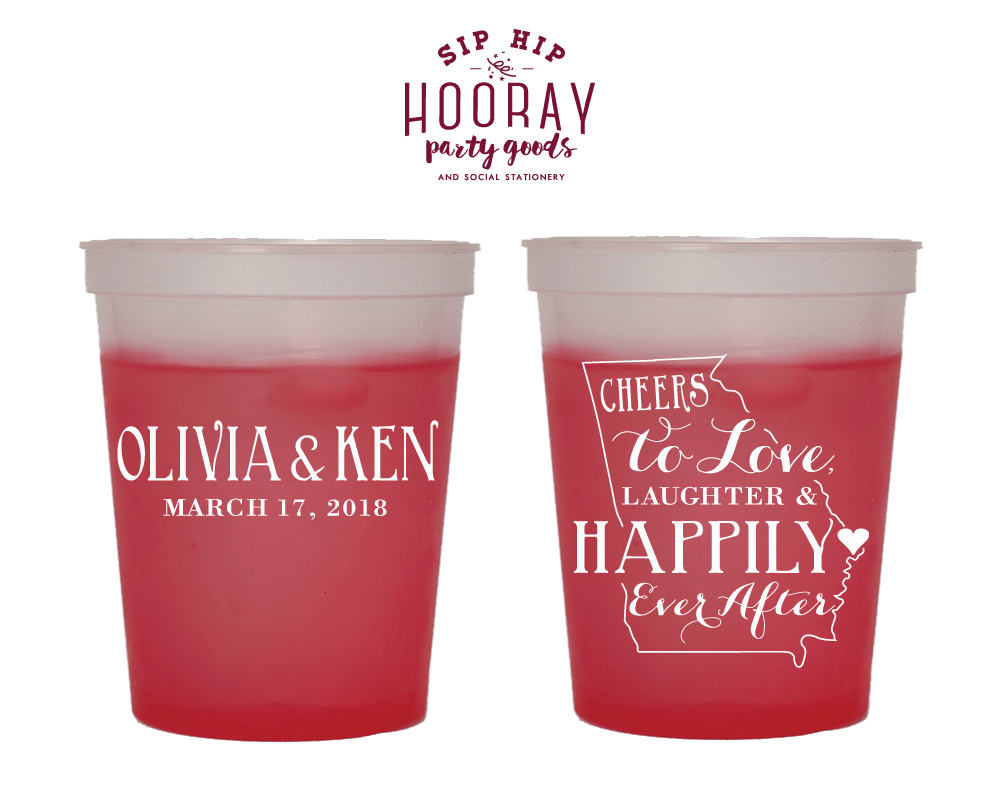 State Wedding Color Changing Cups #1888