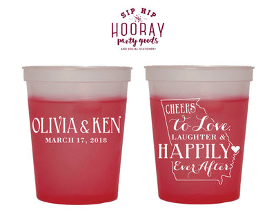 State Wedding Color Changing Cups #1888