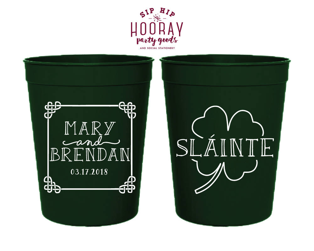 Irish Wedding Stadium Cup Design #1838