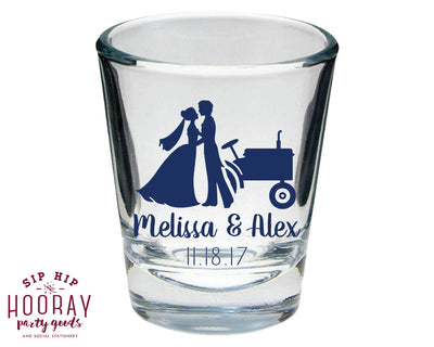 Country Wedding Shot Glasses #1876