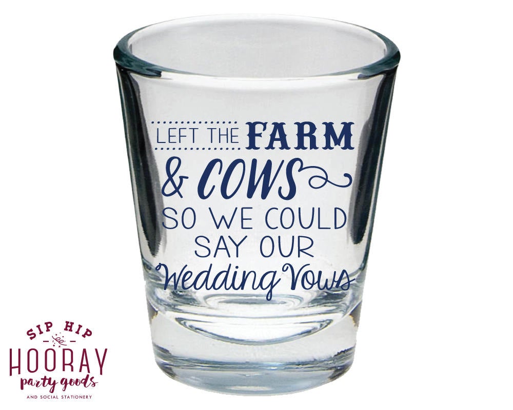 Country Wedding Shot Glasses #1876