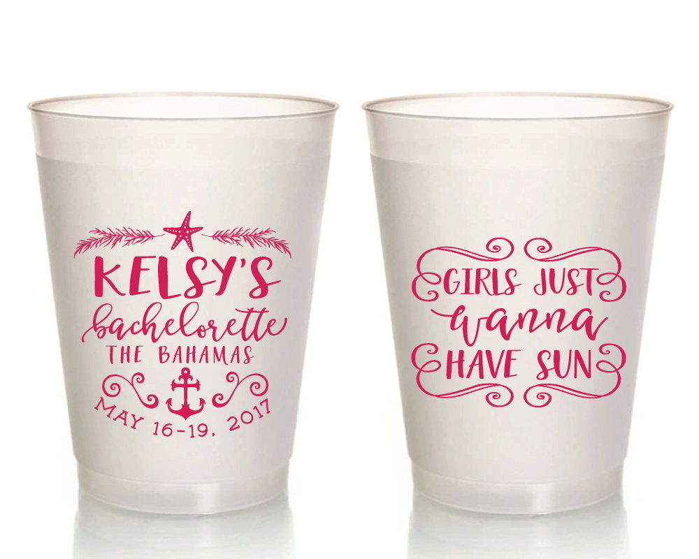 Girls Just Want To Have Fun Bachelorette Party Frosted Cups, #1880