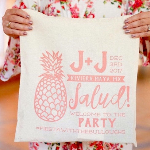 Bachelorette Pineapple Theme Tote Bag Hotel Welcome 1324