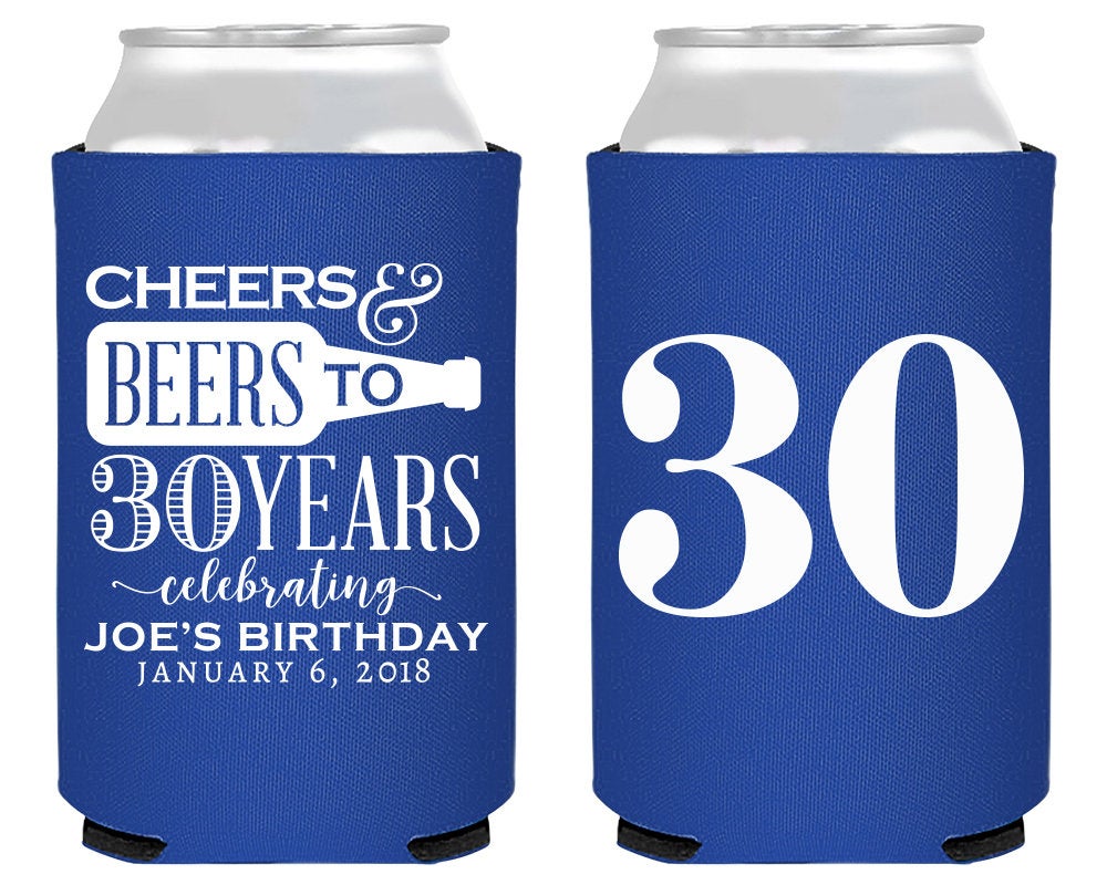 Cheers and Beers Birthday Party Can Coolers #1895 – SipHipHooray