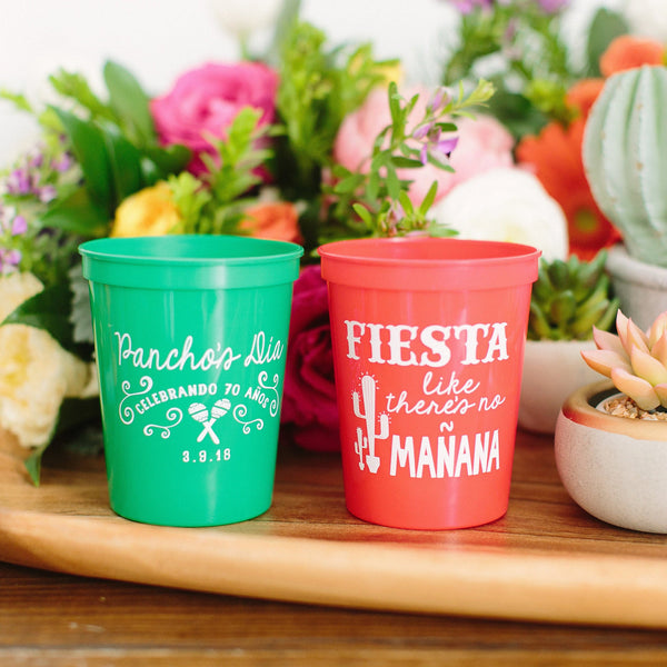 Wedding 150 - Fiesta Like There Is No Manana - 16 oz Plastic Cups