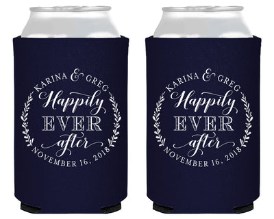 Happily Ever After Circle Design Can Coolers #1934