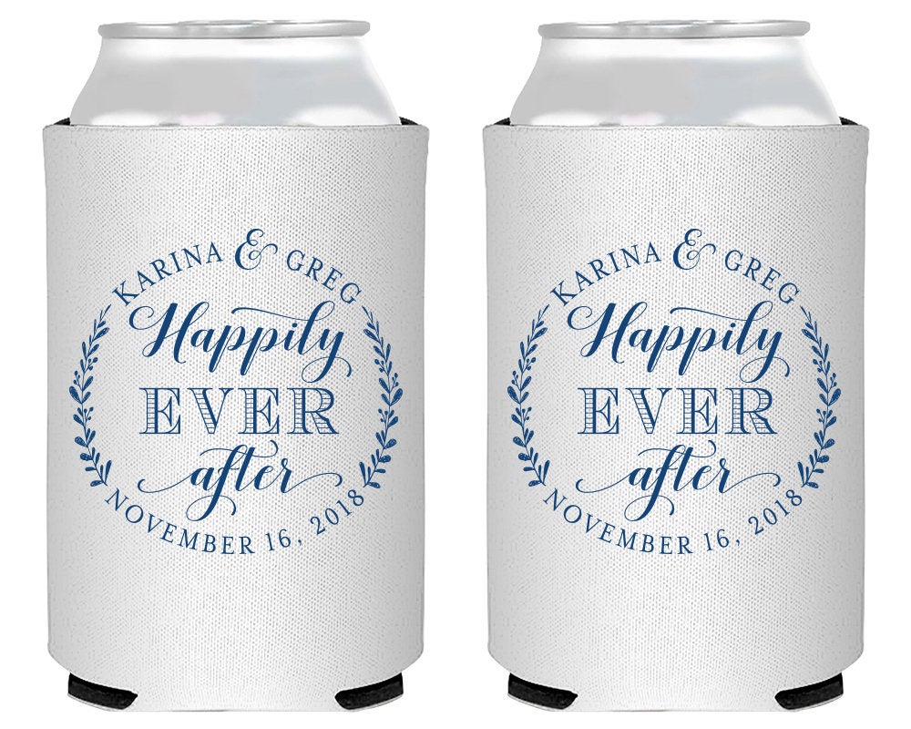 Happily Ever After Circle Design Can Coolers #1934