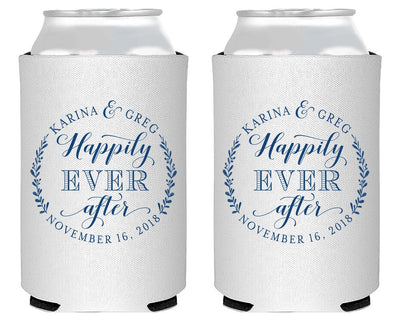 Happily Ever After Circle Design Can Coolers #1934