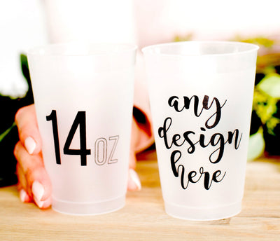 Custom Wedding Venue Sketch 14oz Frosted Cups