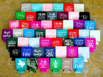 Neoprene Custom Wedding Favors Can Coolers 1971