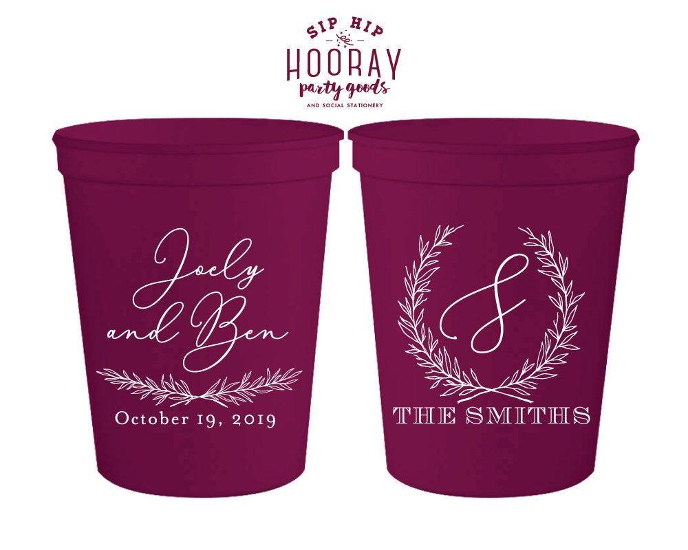 Personalized Wedding Stadium Cups #1962