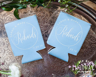 Neoprene Monogrammed Wedding Favors Can Coolers #1970