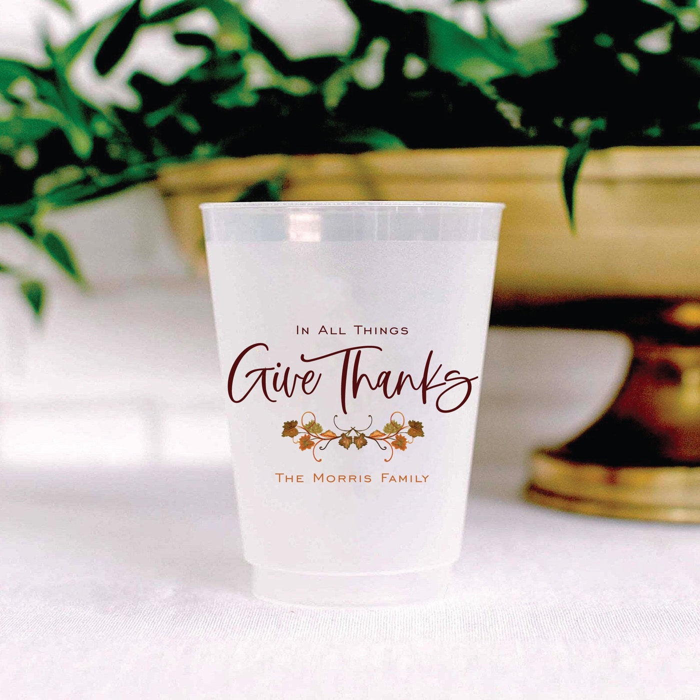 Full Color Wedding Crest 16oz Frosted Cups – SipHipHooray