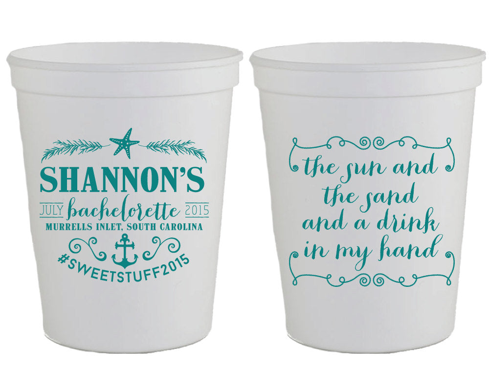 Beach Bachelorette Stadium Cups, #1010