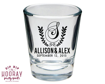 Monogram Shot Glasses #1224, #1072